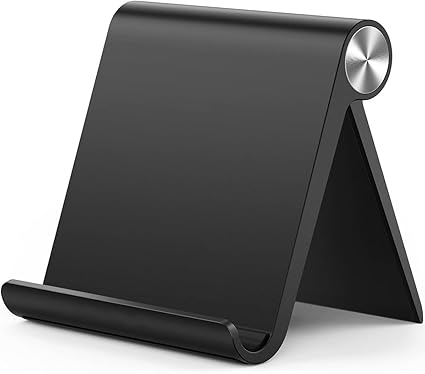 Multi Angle Tablet Tabletop Stand. Holder for iPhone, Android, Samsung, OnePlus, Xiaomi. Portable, Foldable Stand. Perfect for Bed,Office, Home, Gift and Desktop