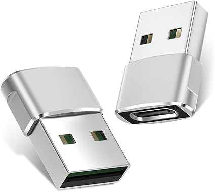 USB Type C Female to USB Male OTG Adapter. High-Speed Data Transfer, Compatible with Laptops, Tablets, Smartphone, Chargers and More Devices