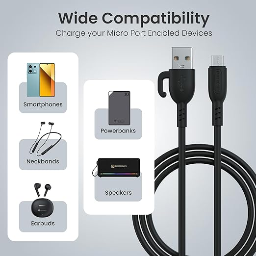 USB-A to Micro Fast Charging Cable Smartphones,Tablets, Speakers, Laptops & Other Micro USB Devices
