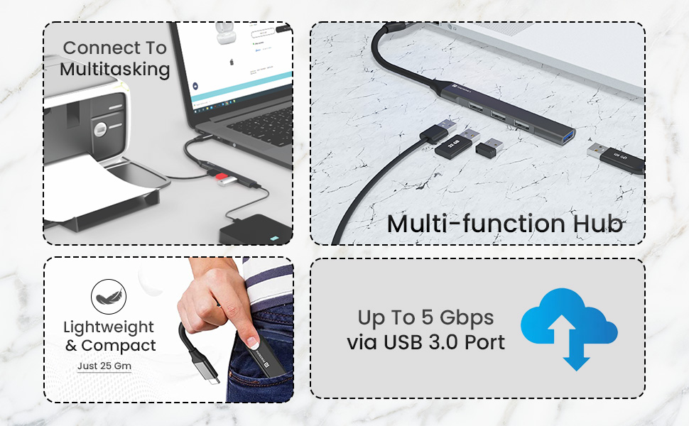 Portronics Mport 31C USB C Hub Dock (4-in-1)