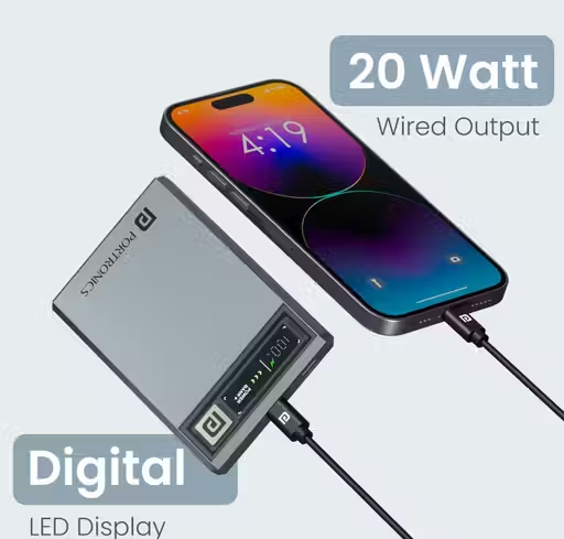 Portronics Luxcell B 10K 10000 mAh 22.5W Fast charging Power Bank