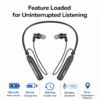 KDM A2 Glamour Wireless Neckband (Orginal Branded) Bluetooth Earphone Up to 18Hrs Music time, Black