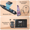 KDM A2 Glamour Wireless Neckband (Orginal Branded) Bluetooth Earphone Up to 18Hrs Music time, Black