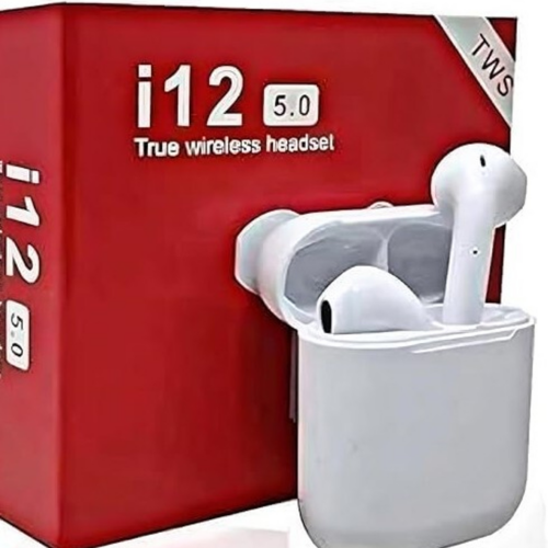 High Sound Quality  i-12 Earpods Bluetooth Wireless Earbuds Headset TWS
