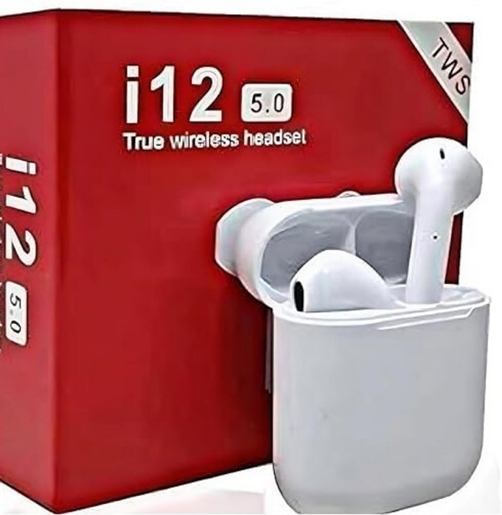 High Sound Quality  i-12 Earpods Bluetooth Wireless Earbuds Headset TWS