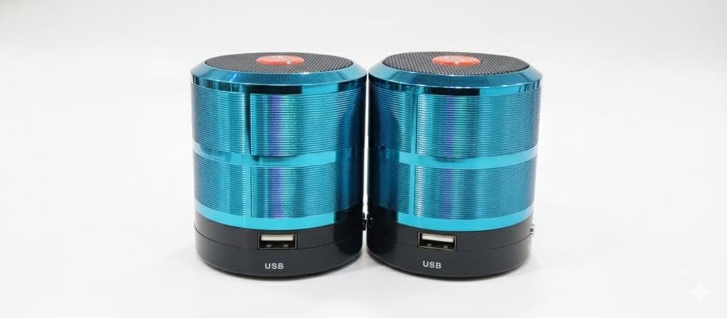 (Buy 1 Get 1 Free Offer) - MZ Mini Wireless Bluetooth Speaker with Electroplating Round Speaker | Wireless Power Button Controlled,Fm USB Aux Tf Long Lasting Battery & Quick Charge