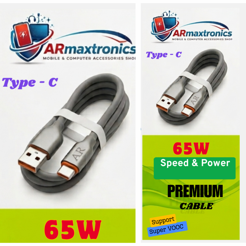 ARmax - 65W USB to Type C High Speed Charging and Data Cable Support SUPER Fast Charging