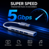 8JsQIF6rEc USB hub - USB A To 4 Port USB 3.0 USB Hub / Aluminium Alloy Mobile and Laptop Adapter