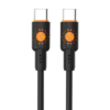 KDM - KC66 is a High Speed Fast Charging Silicon Type Data Cable 120W (Orginal Branded) - Type-C to Type-C (PD Cable) WARP/VOOC/FLASH support