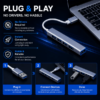 MhxgMUHUyu USB hub - USB A To 4 Port USB 3.0 USB Hub / Aluminium Alloy Mobile and Laptop Adapter