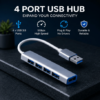 n5MuHYEuAR (2) USB hub - USB A To 4 Port USB 3.0 USB Hub / Aluminium Alloy Mobile and Laptop Adapter