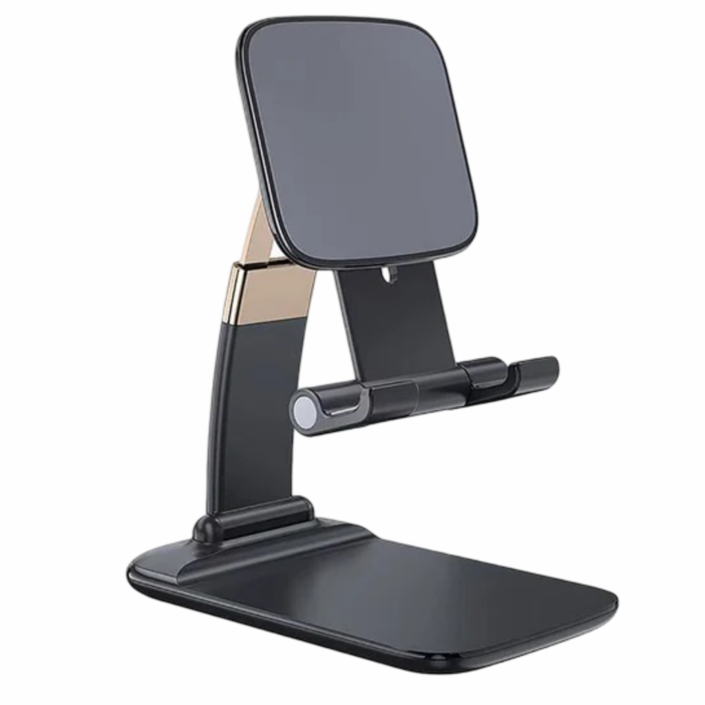 Foldable Phone Holder – Adjustable Desk Stand for Mobiles and Tablets - Heavy Type Up to 8 inch