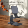 Foldable Phone Holder – Adjustable Desk Stand for Mobiles and Tablets - Heavy Type Up to 8 inch